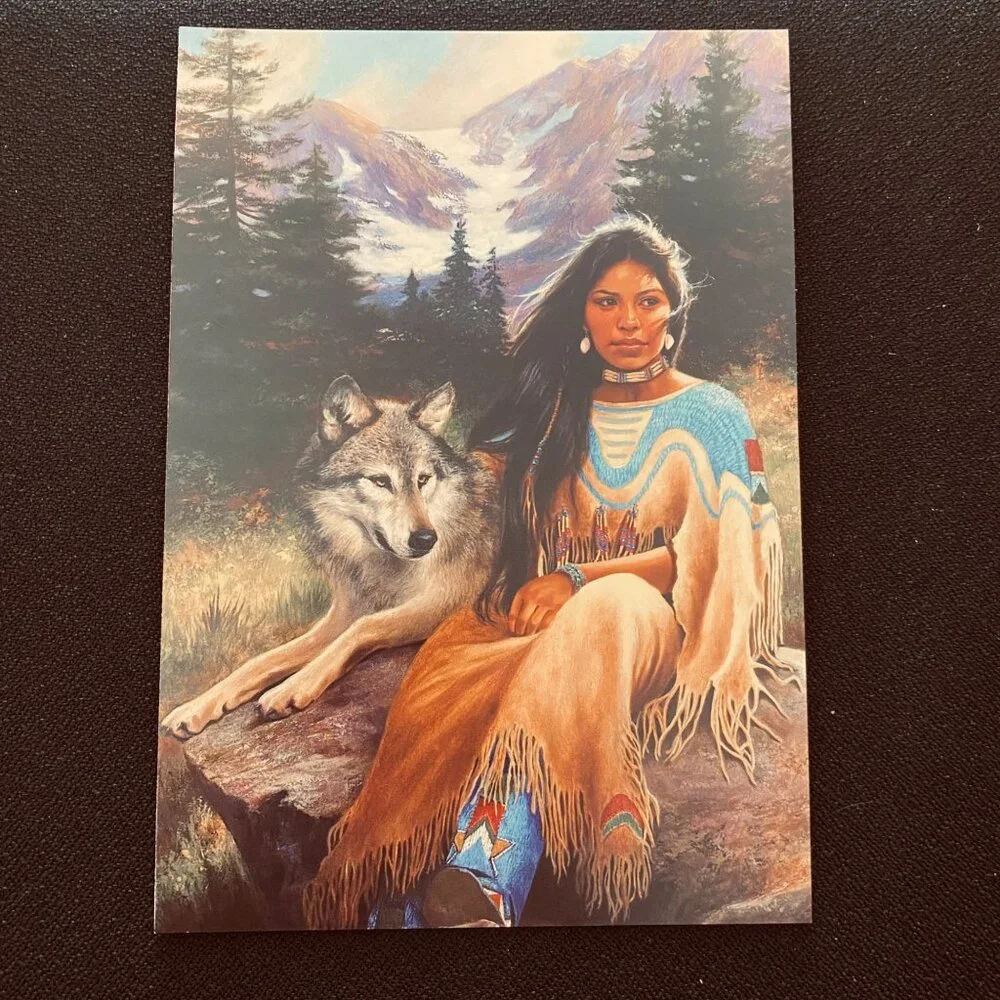 WINDSONG‎ Carole Coffman VTG Greeting Card / Magnet Leanin' Tree Combo Pack